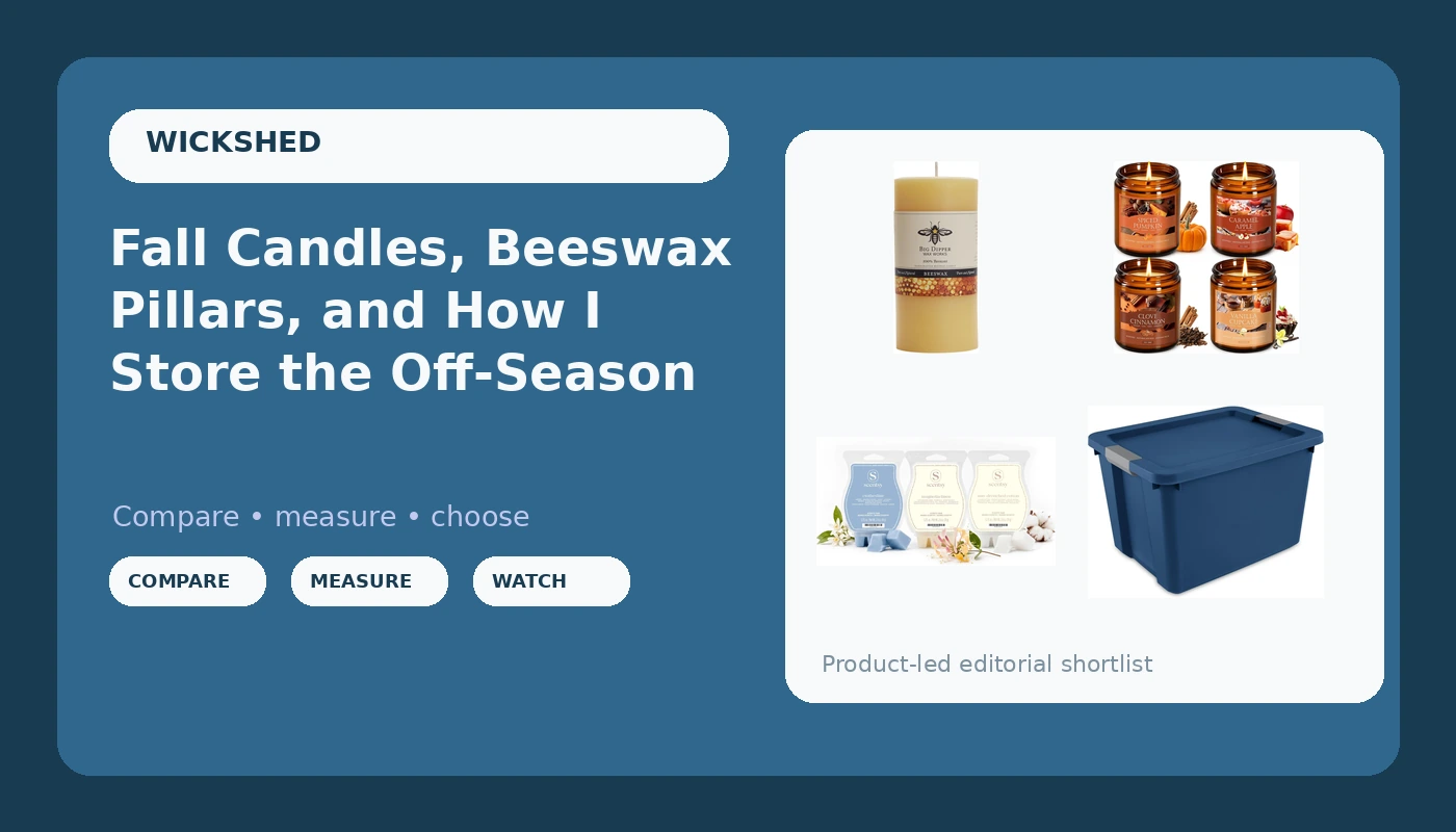 Fall Candles, Beeswax Pillars, and How I Store the Off-Season