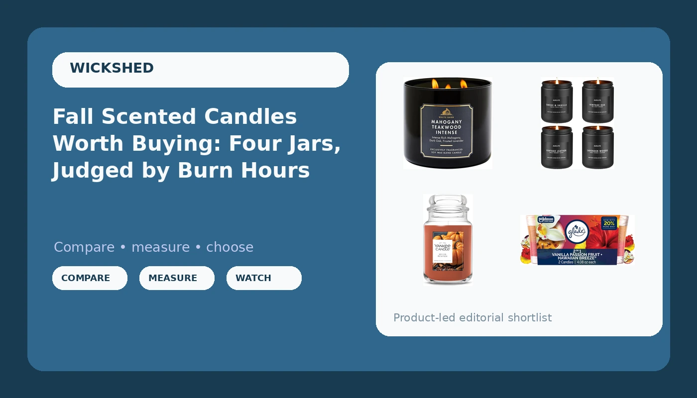 Fall Scented Candles Worth Buying: Four Jars, Judged by Burn Hours