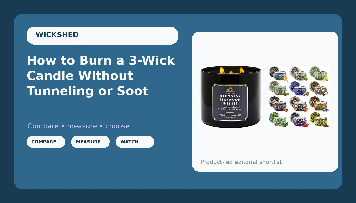 How to Burn a 3-Wick Candle Without Tunneling or Soot