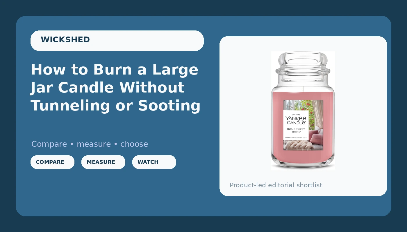 How to Burn a Large Jar Candle Without Tunneling or Sooting