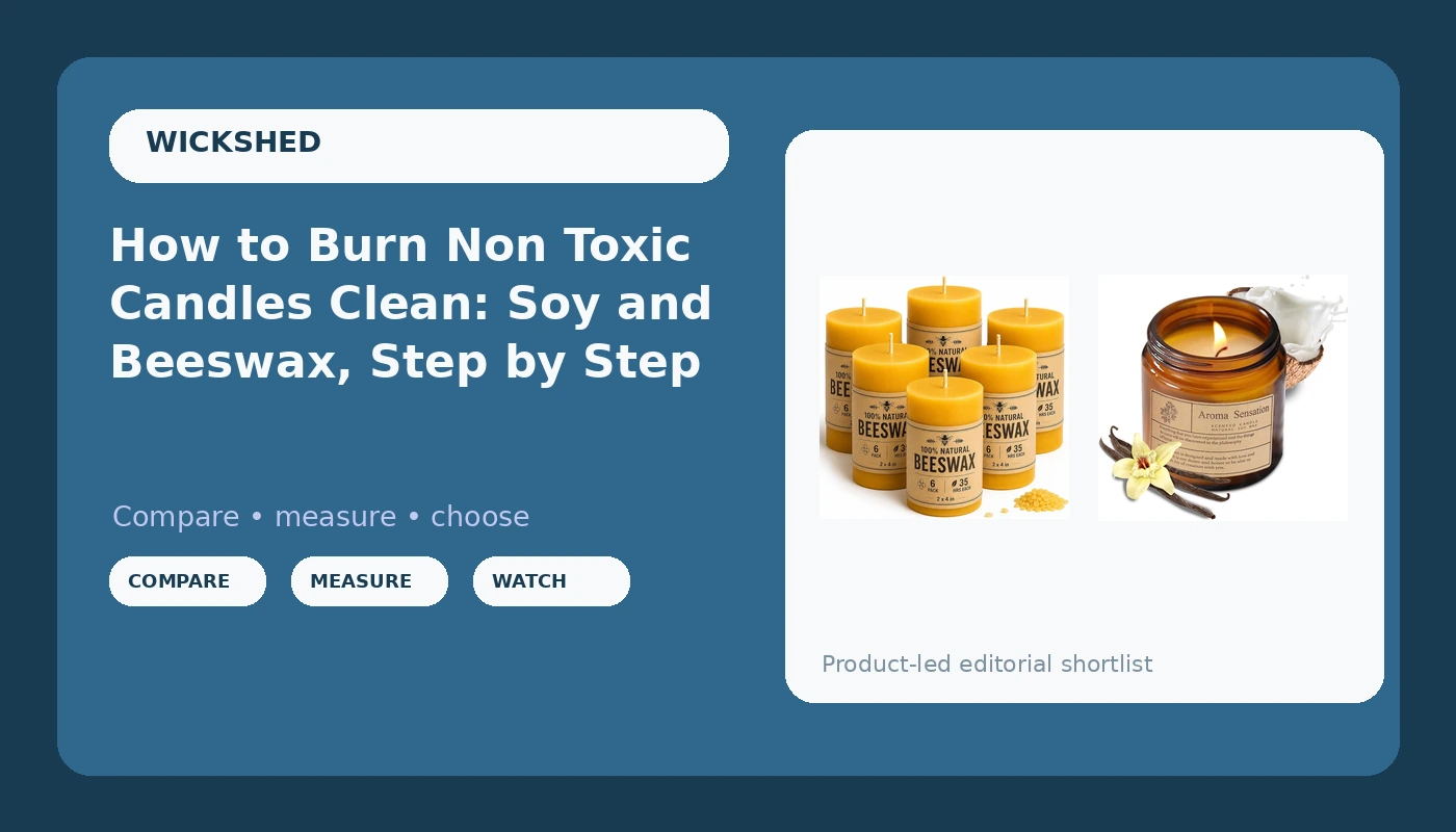 How to Burn Non Toxic Candles Clean: Soy and Beeswax, Step by Step