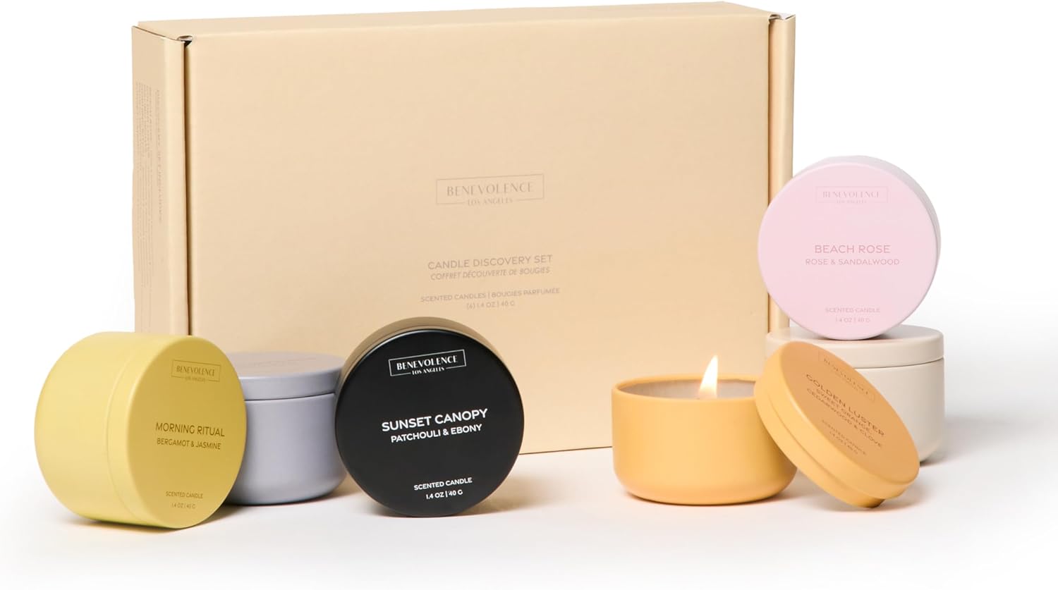 Benevolence LA Candle Gift Set, 6 Soy Scented Candles (B0DCCLWL61)