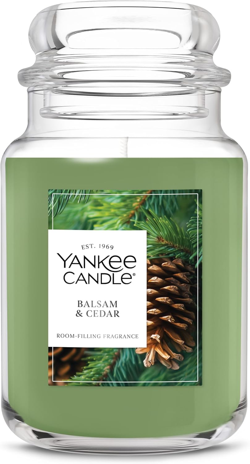 Yankee Candle Balsam & Cedar Scented Candle, 22oz Large Jar