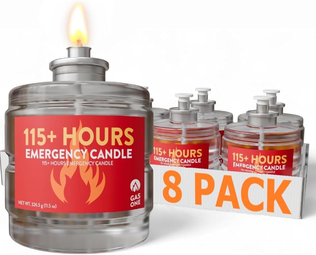 GasOne 115+ Hours Emergency Candle Set (B0FP4JZ7Y5)